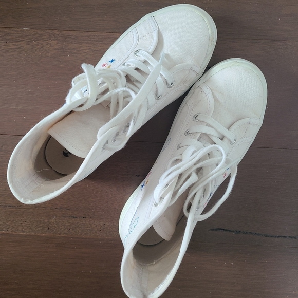 Superga White & Blue Sky Embroidery-Accent Alpina Platform Hi-Top Sneaker 36 - Picture 6 of 9